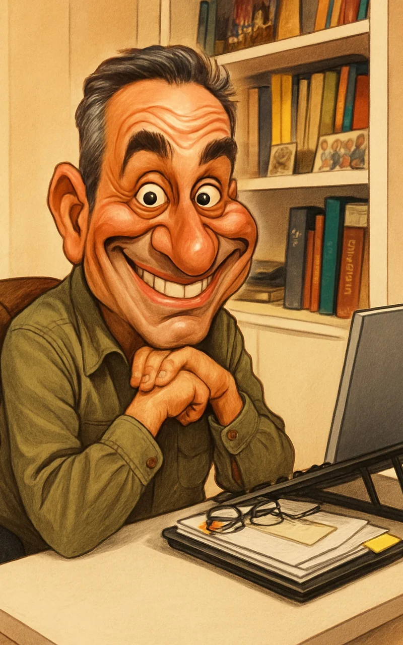 Caricatură digitală realizată de Funky Society – exemplul 3